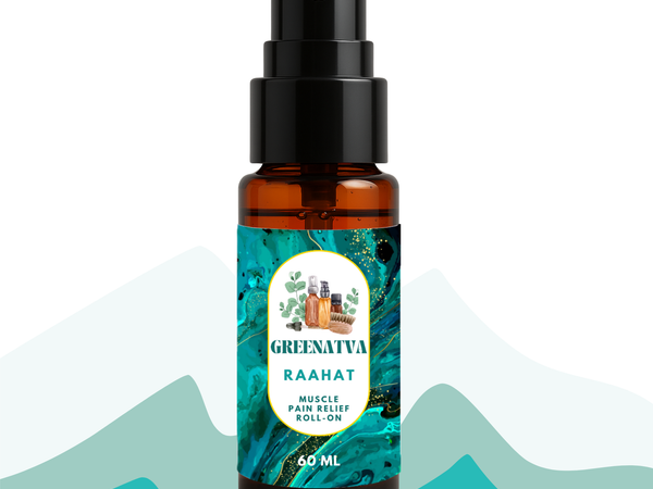 Raahat – Natural Pain Relief Spray | No Diclofenac | Wintergreen, Ginger & Peppermint | 60ml